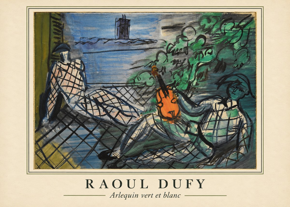 Raoul Dufy Arlequin Vert Et Blanc No4 - Juliste