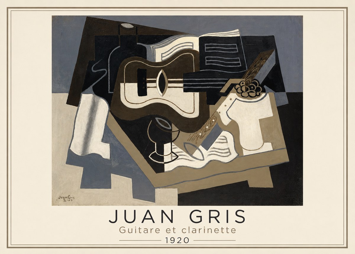 Juan Gris Guitare Et Clarinette No3 - Juliste
