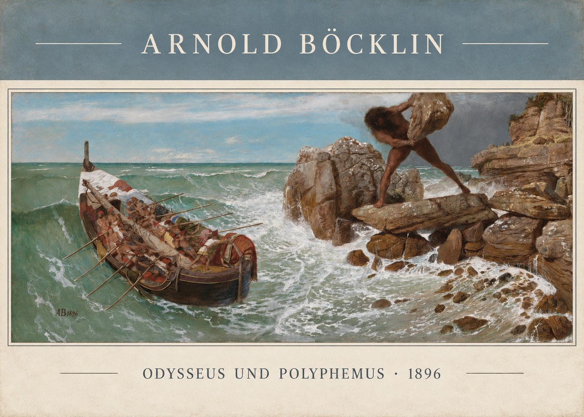Arnold Böcklin Odysseus Und Polyphemus No4 - Juliste
