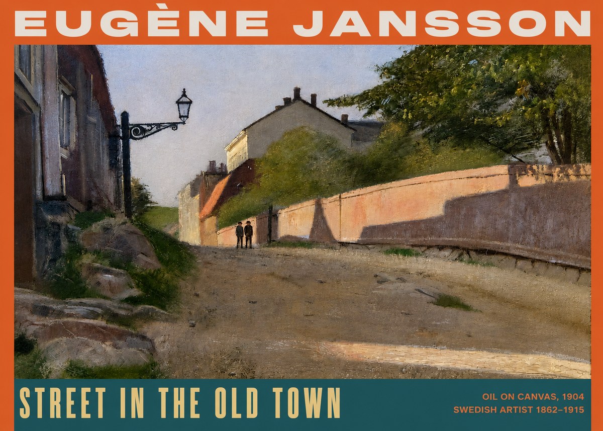 Eugène Jansson Street in the Old Town No2 - Juliste