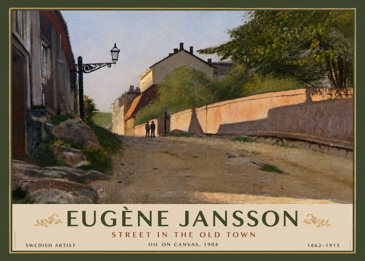 Eugène Jansson Street in the Old Town No3 - Juliste
