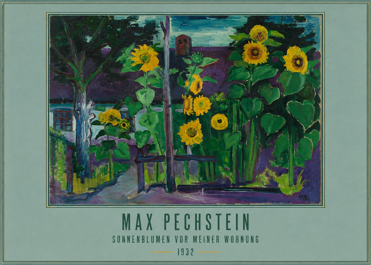 Max Pechstein Sonnenblumen Vor Meiner Wohnung No2 - Juliste