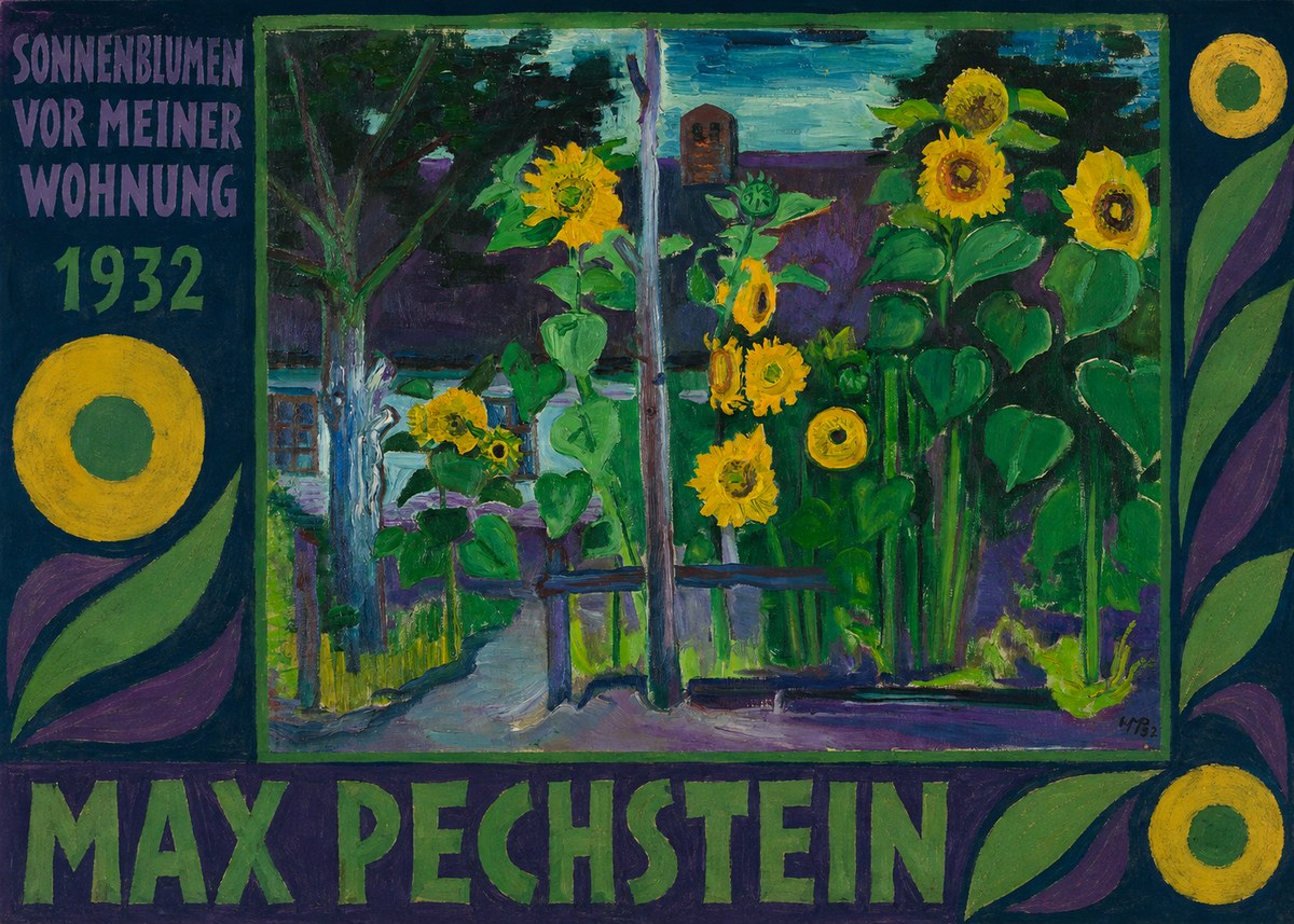 Max Pechstein Sonnenblumen Vor Meiner Wohnung No4 - Juliste