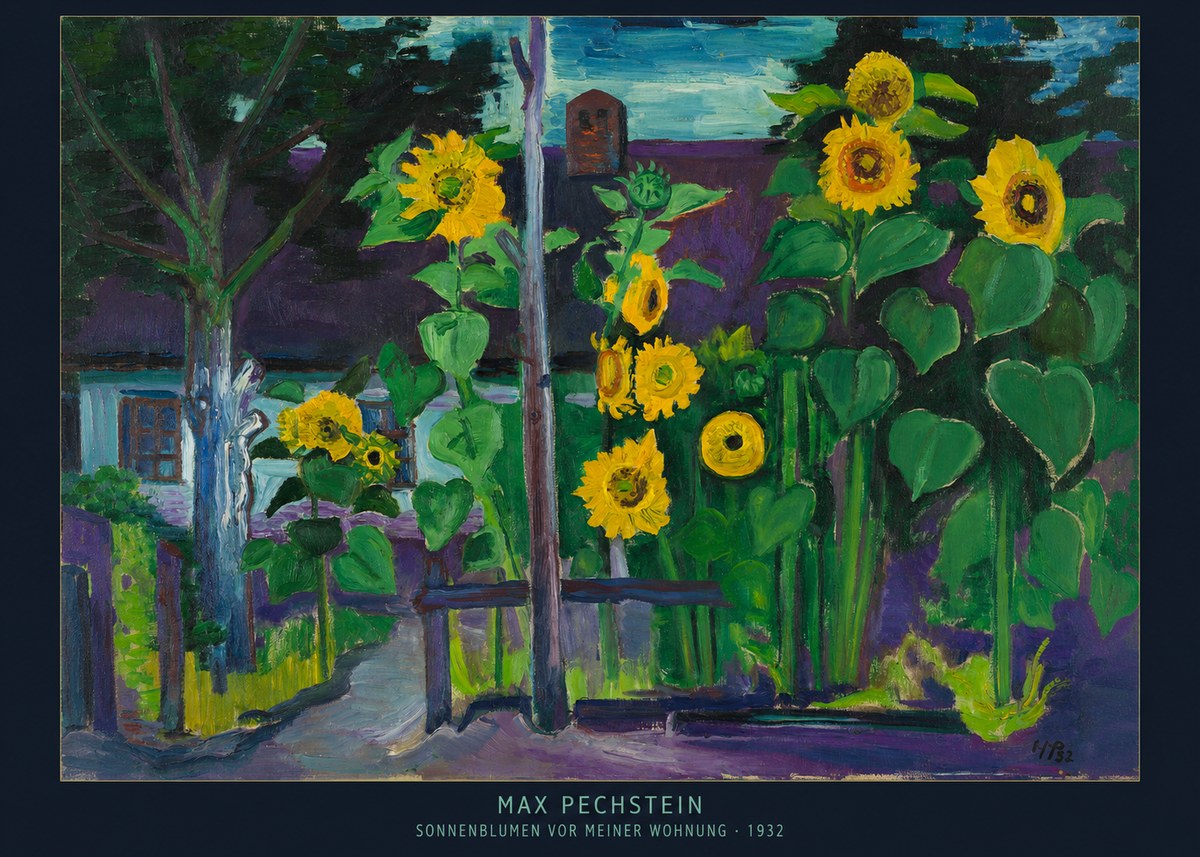 Max Pechstein Sonnenblumen Vor Meiner Wohnung No6 - Juliste