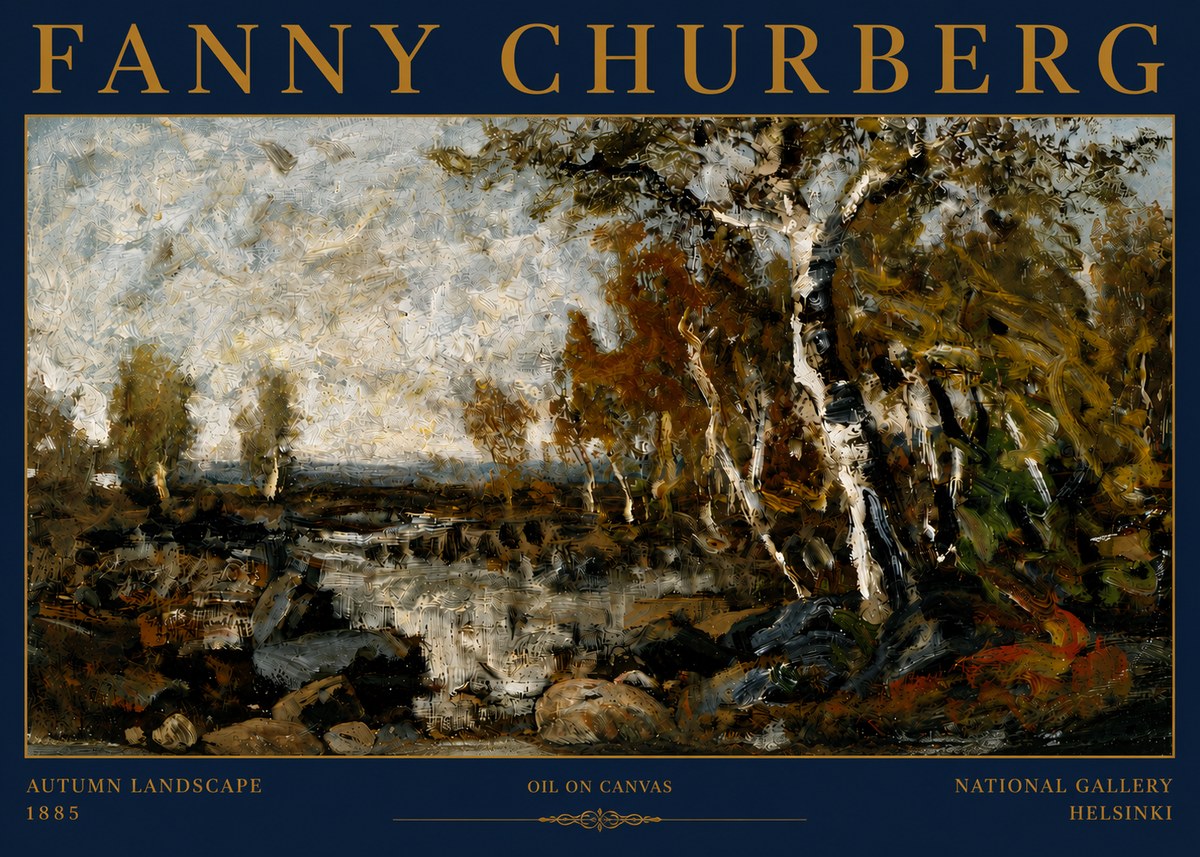 Fanny Churberg Autumn Landscape No4 - Juliste