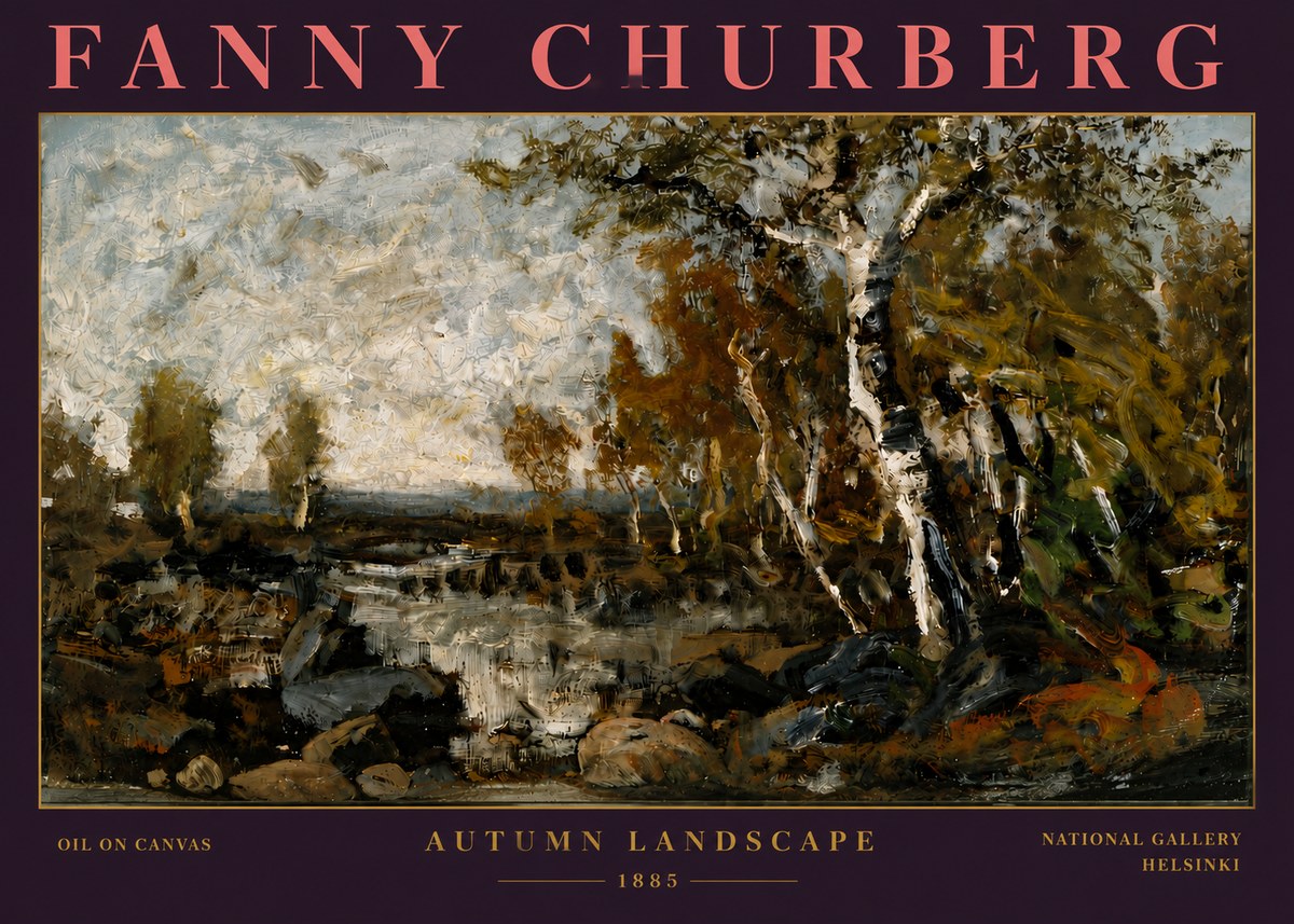 Fanny Churberg Autumn Landscape No6 - Juliste