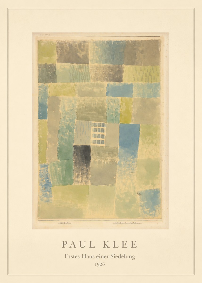 Paul Klee Erstes Haus Einer Siedelung No4 - Juliste