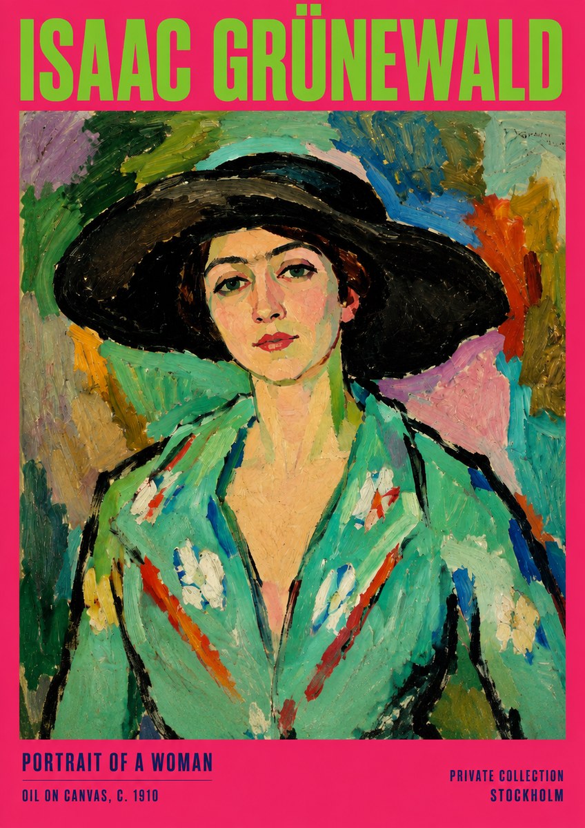 Isaac Grünewald Portrait of a Woman No2 - Juliste