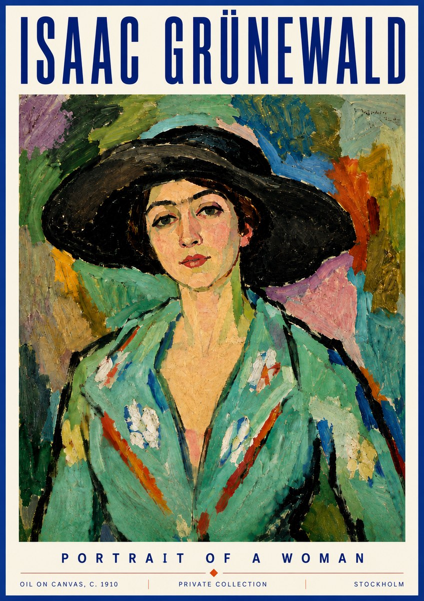 Isaac Grünewald Portrait of a Woman No5 - Juliste