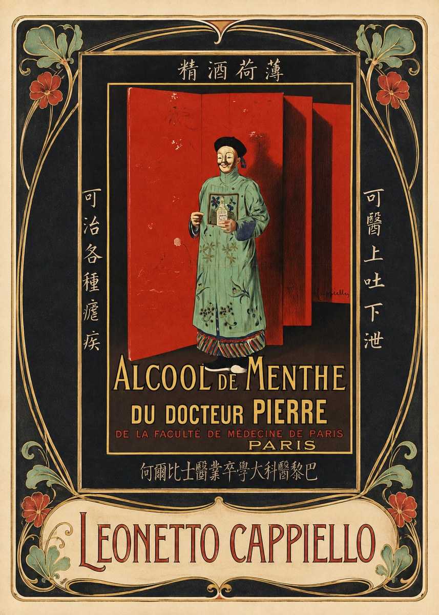 Leonetto Cappiello Alcool De Menthe Du Docteur Pierre No3 - Juliste