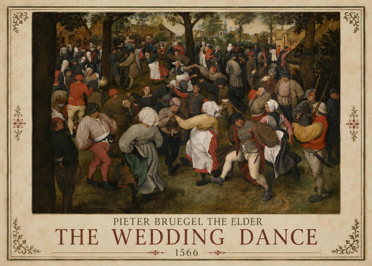 Pieter Bruegel The Wedding Dance II No1 - Juliste