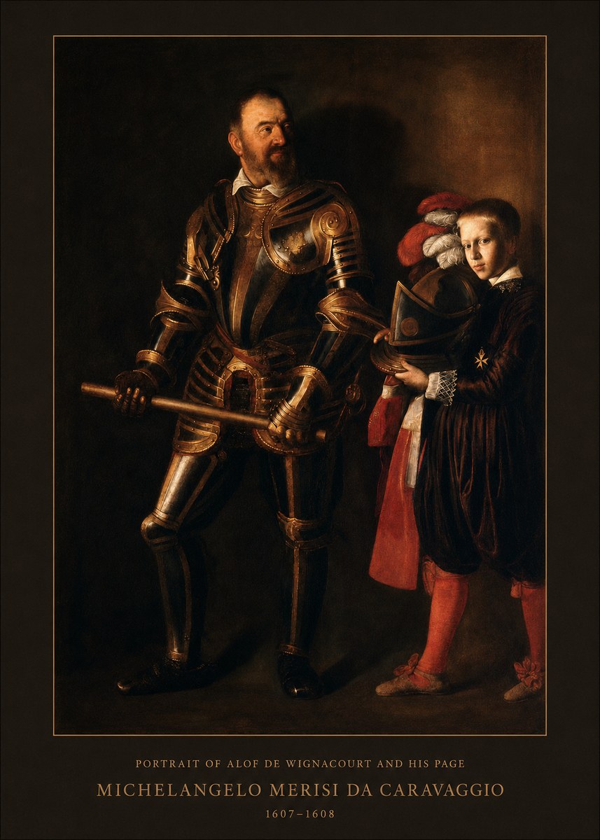 Michelangelo Merisi da Caravaggio Portrait of Alof De Wignacourt and His Page No4 - Juliste