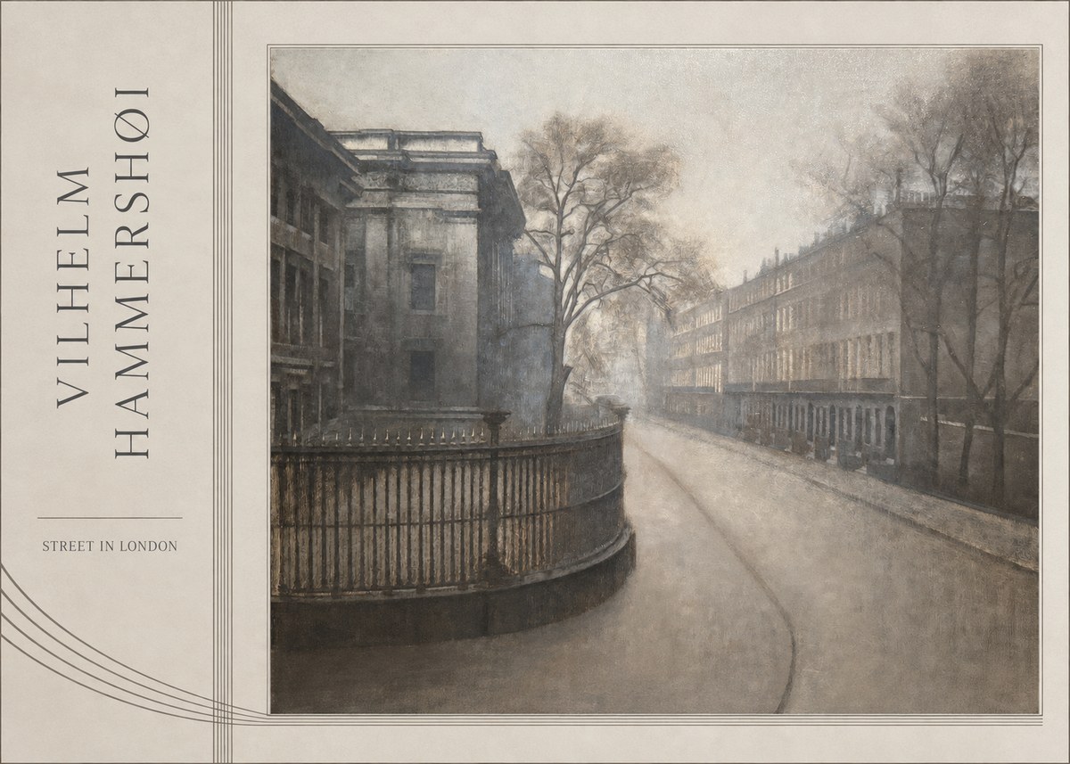 Vilhelm Hammershøi Street in London No2 - Juliste