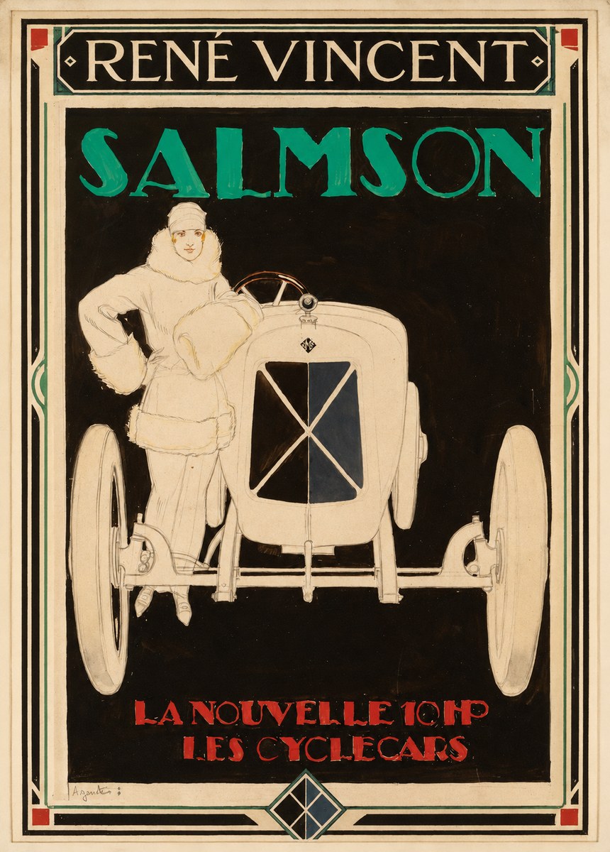René Vincent Salmson La Nouvelle 10Hp Les Cyclecars No2 - Juliste
