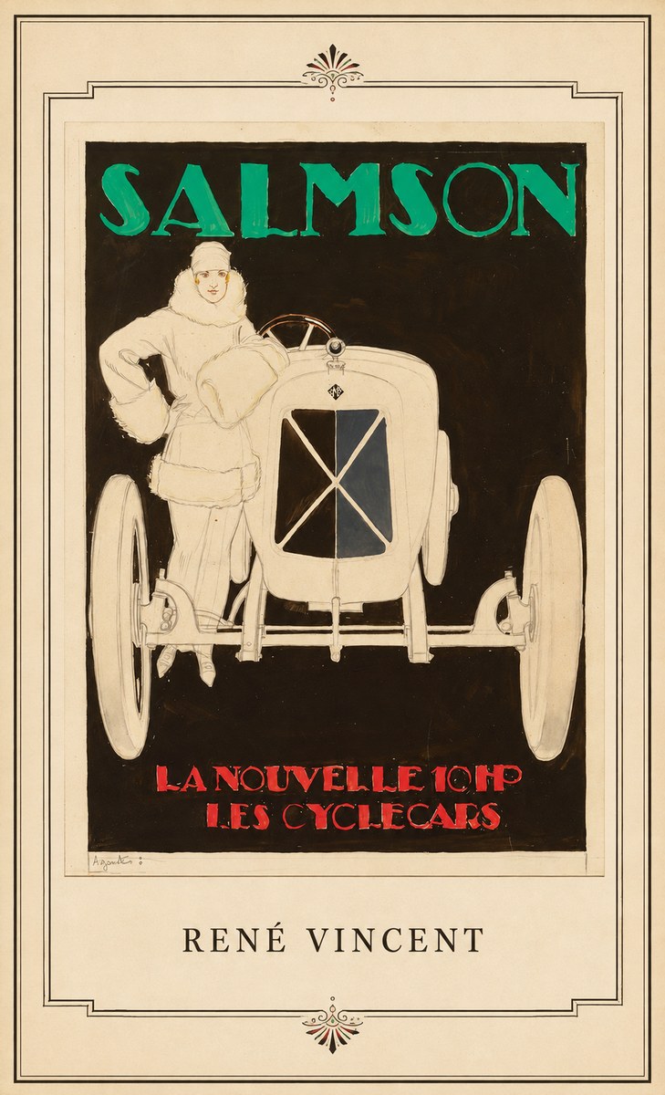 René Vincent Salmson La Nouvelle 10Hp Les Cyclecars No4 - Juliste