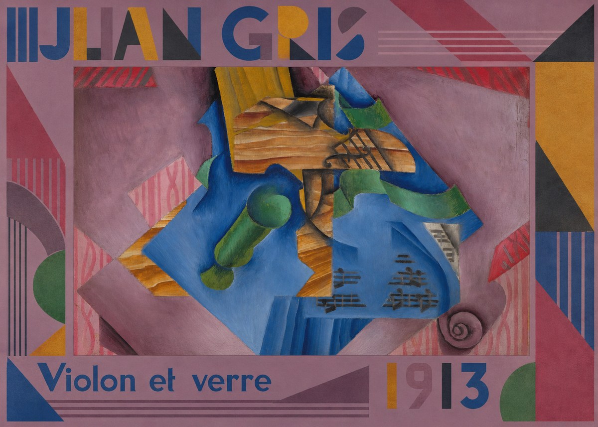 Juan Gris Violon Et Verre No1 - Juliste