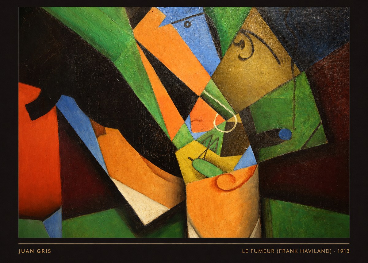 Juan Gris Le Fumeur (Frank Haviland) No6 - Juliste