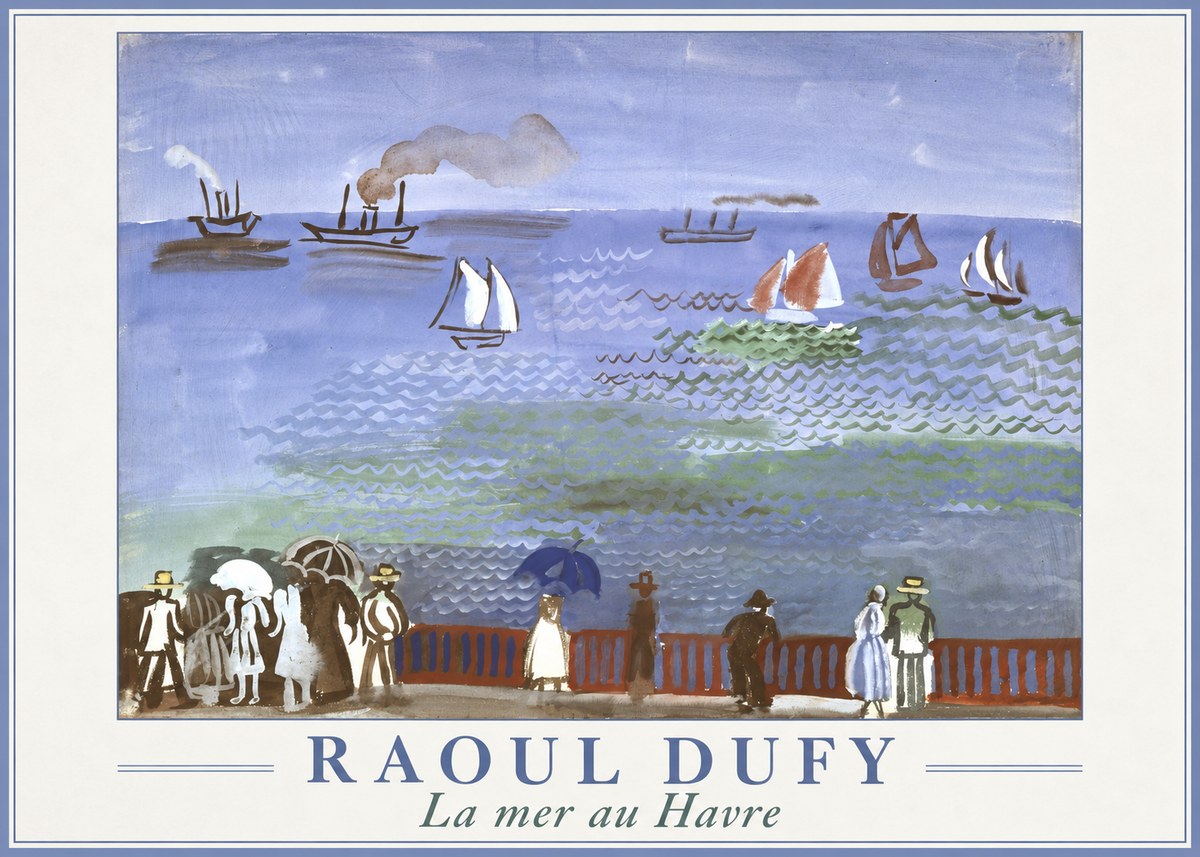 Raoul Dufy La Mer Au Havre No1 - Juliste