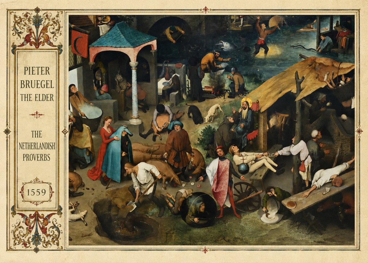Pieter Bruegel The Netherlandish Proverbs III No2 - Juliste