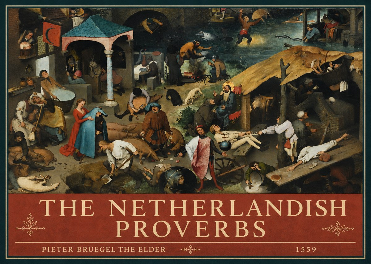 Pieter Bruegel The Netherlandish Proverbs III No4 - Juliste