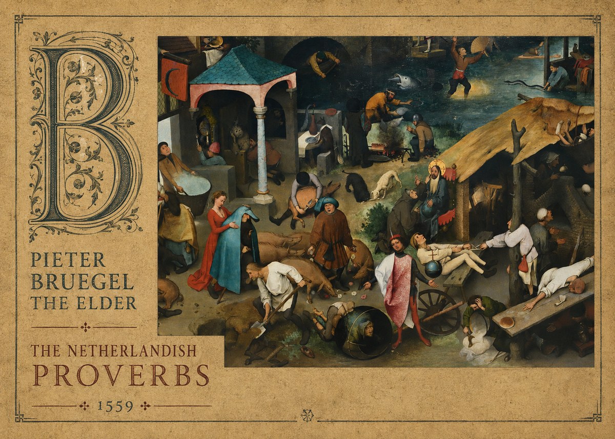 Pieter Bruegel The Netherlandish Proverbs III No5 - Juliste