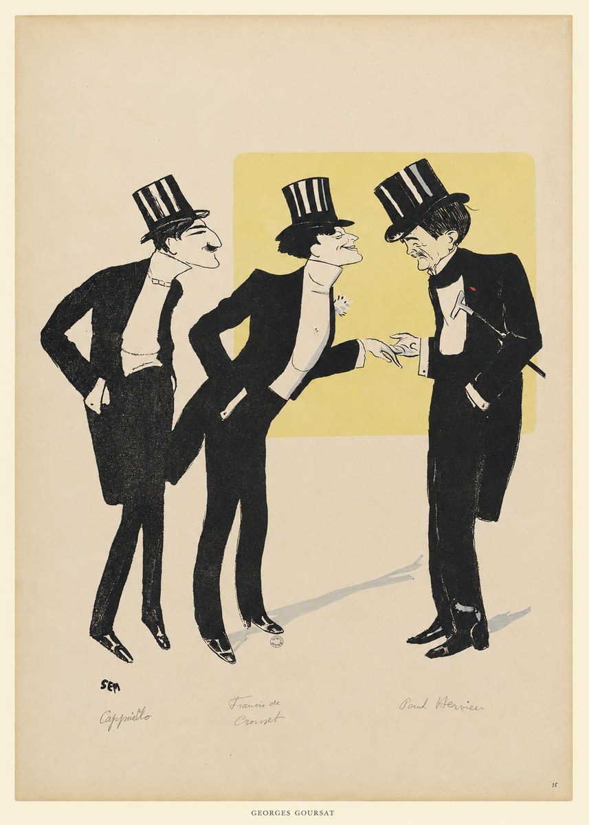 Georges Goursat Capiello, Fraxin De Crouset, Poul Hervieu No6 - Juliste